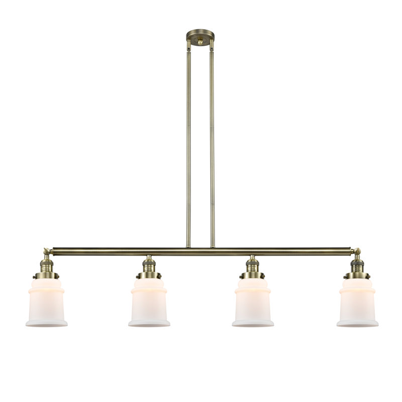 Luminaire suspendu linéaire à 4 lumières pour îlot de cuisine Alexandira, Ampoule non incluse, Chrome poli, Transparent
