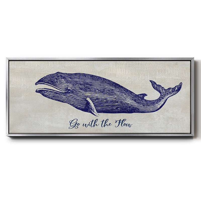 Go With The Flow- Framed Canvas