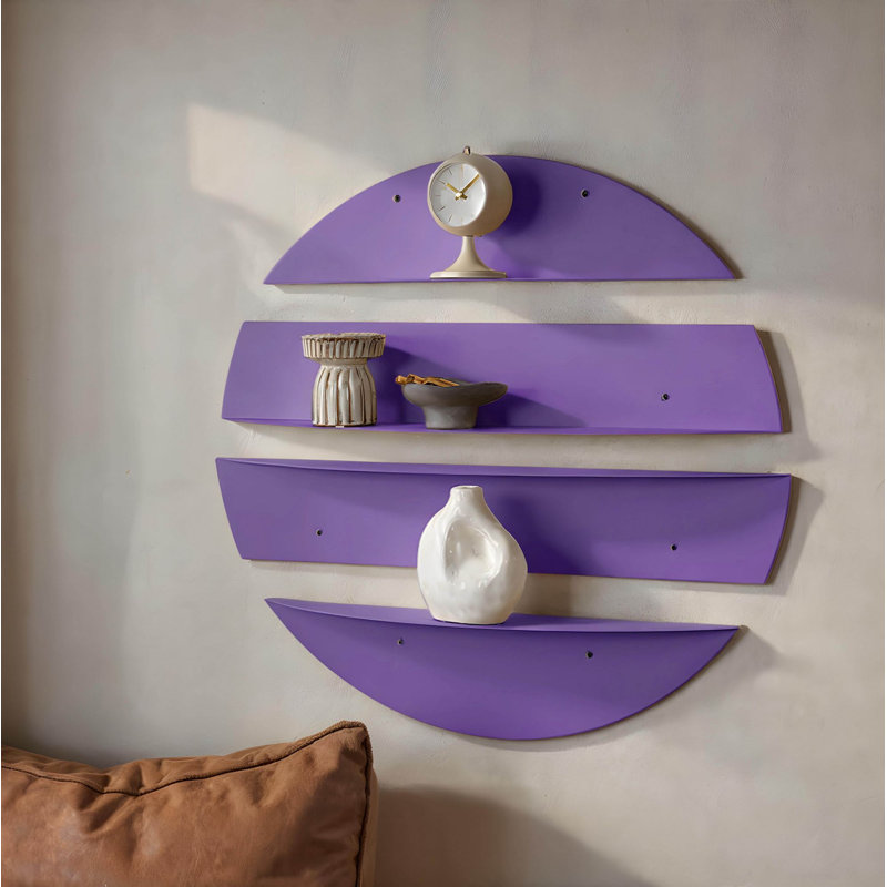 Tablette murale décorative en métal, Purple