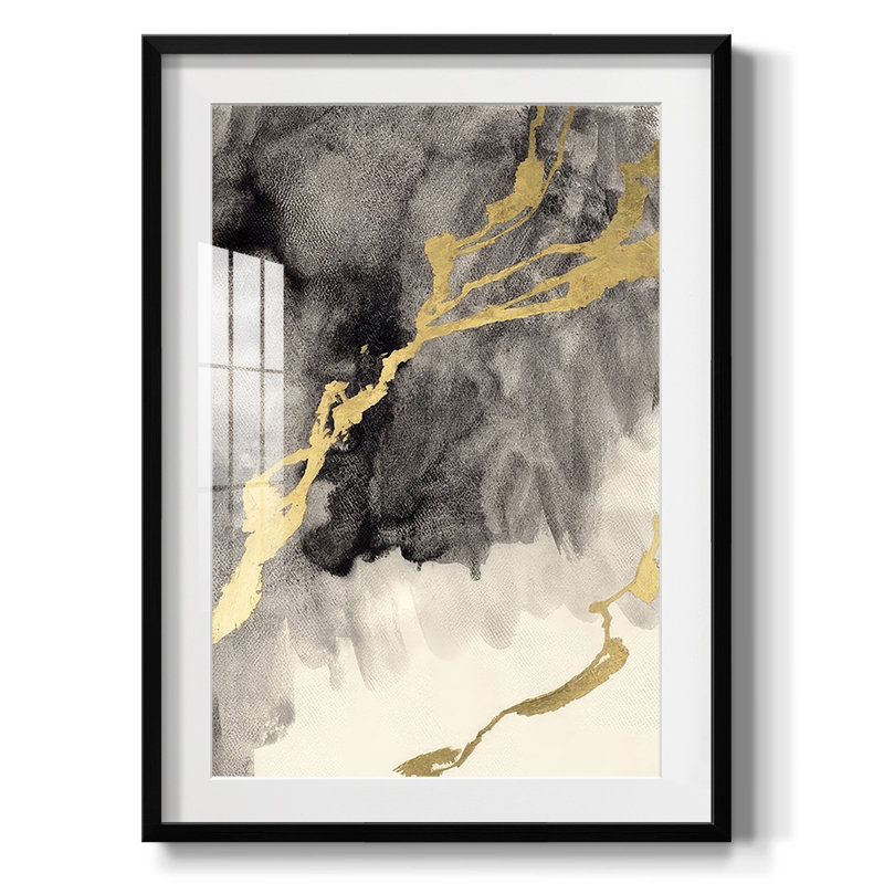 Graphite délavé I - impression encadrée