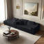 Canapé modulaire 104 po avec méridienne en L 104 po, canapé modulaire moderne avec assise profonde, canapé rembourré pour la chambre à coucher du salon, aucun assemblage requis, noir (tissu chenille innovant)-1766439745
