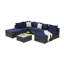 Ensemble de canapé modulaire d'extérieur avec coussins lavables et fabrication robuste-394517908