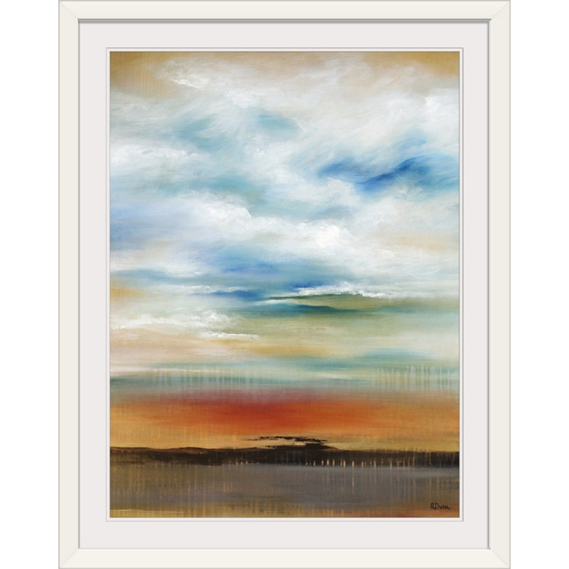 " Surrender I " by Rikki Drotar, 32" H x 26" W x 1" D, White Framed