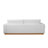 91.73"Linen Upholstered Square Arm Loveseat Sofa