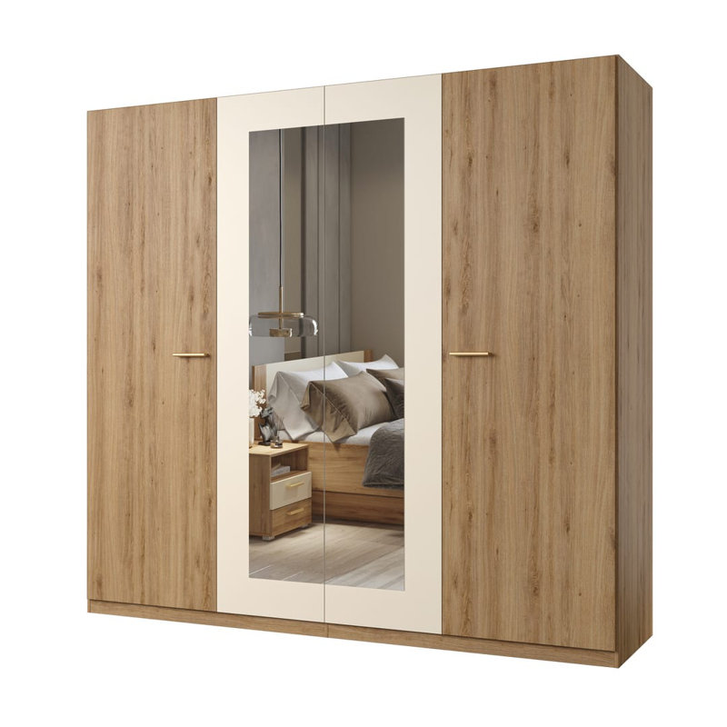 Marella Manufactured Wood Wardrobe, 215cm x 228cm x 59cm