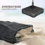 Parasol spacieux pour l'extérieur, parasol de patio double face, avec lumières et base solaires, parasol de table de salle à manger à bouton-poussoir inclinable-126454280