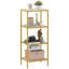 HOMCOM 4-Tier Shelving Unit Modern Glass Shelf Bookshelf for Home-1780779077