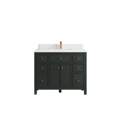 42'' Single Bathroom Vanity with Quartz Top