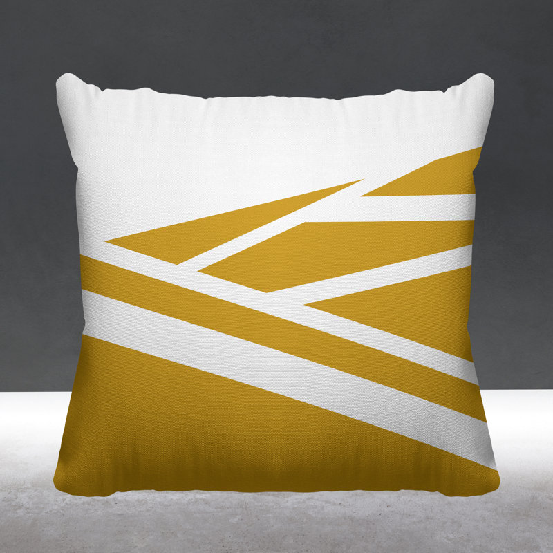 Coussin décoratif intérieur / extérieur Rutherford, Jaune, L 19 po x H 19 po