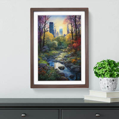 Central Park Symbolism No.2 - Single Picture Frame Print on Wood