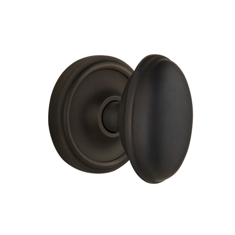 Classic Rosette with Homestead Door Knob, Oil-Rubbed Bronze