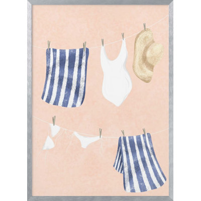 "After the swim" Framed Textured Wall Art