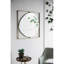 Miroir coquelicot contemporain de 32 po x 1 po x 32 po avec cadre doré en métal contemporain-1428462074