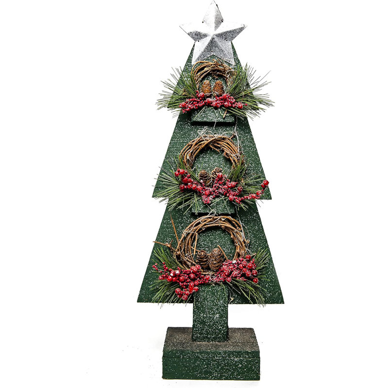 No Holiday Shaped Ornament, 22 cm x 22cm x 1.2cm, Green