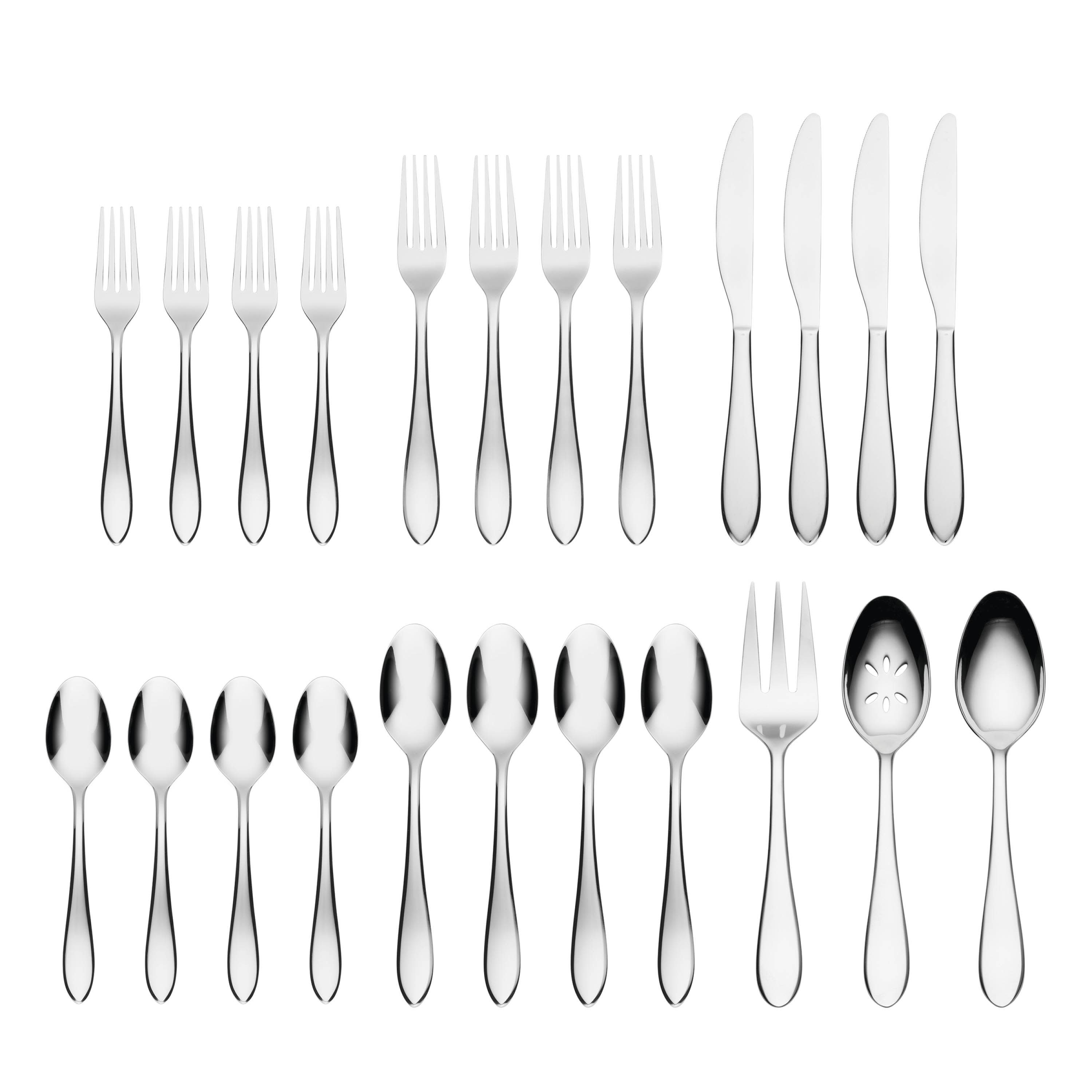 Wayfair Basics® Burkley Mirror 18/0 Stainless Steel 23Piece Flatware