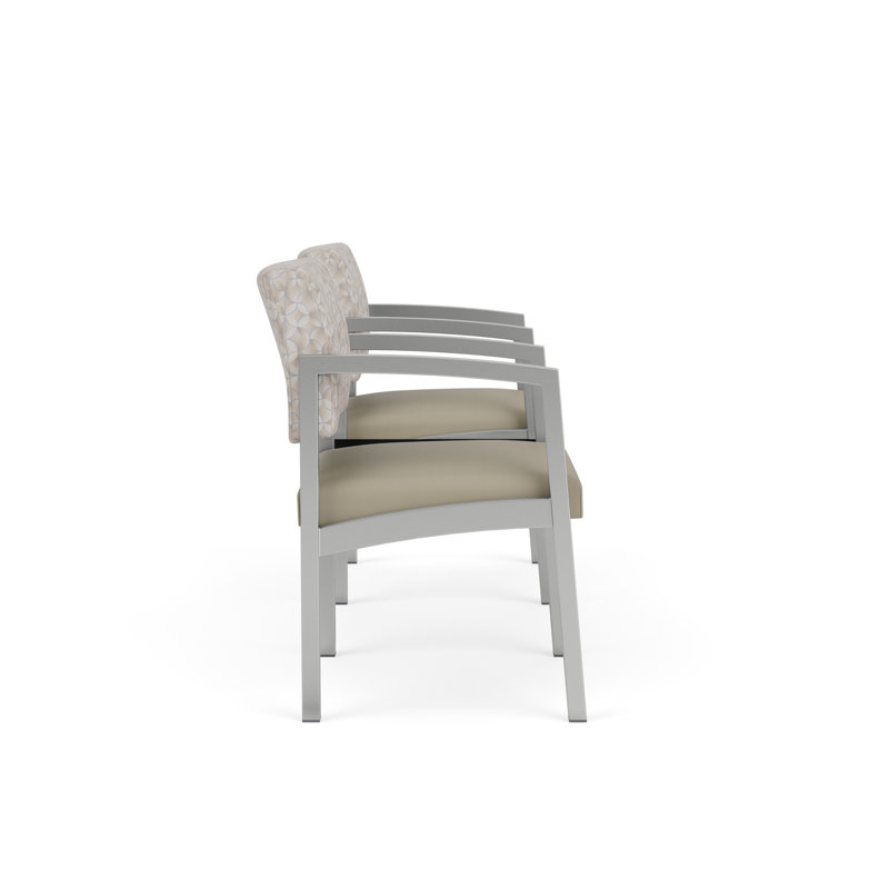 Structure tandem 2 places avec table centrale en acier Lenox, Argent, Midnight Black