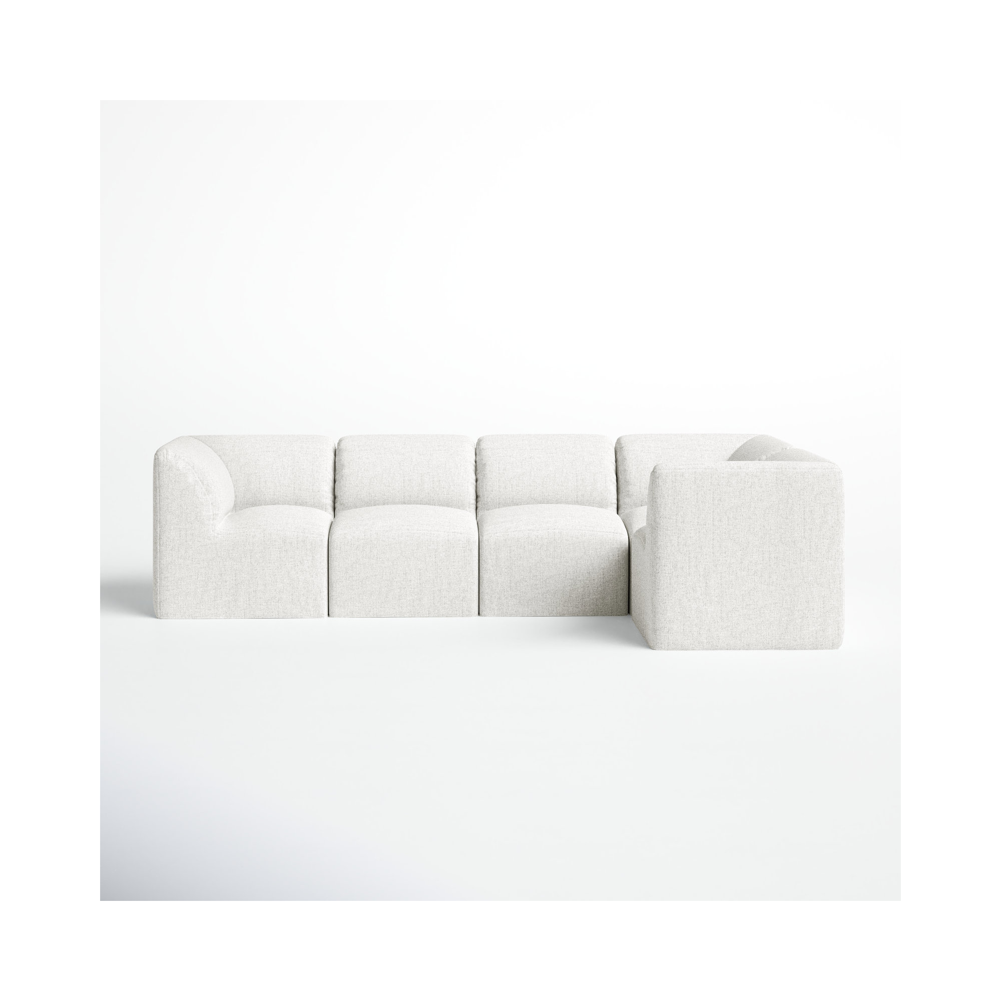 Praia 102" Sunbrella® Modular Outdoor Sofa, Canvas White Sunbrella® Canvas