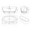 67" Solid Surface Freestanding Bathtub