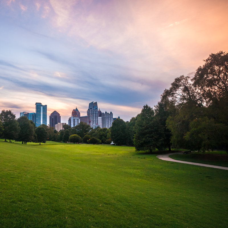 Atlanta Skyline - Wrapped Canvas Print, 91cm H x 91cm W x 3.8cm D