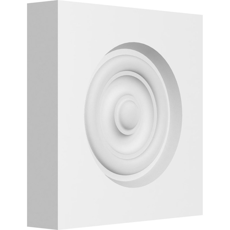 Standard Sedgwick Bullseye Rosette with Square Edge, 5" H x 5" W x 1" D