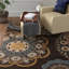 Amory Hand Tufted Wool/Cotton Floral Rug in Brown/Blue-22211979