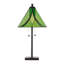 Lampe de table 30 po en métal bronze huilé avec verre vert-531725933