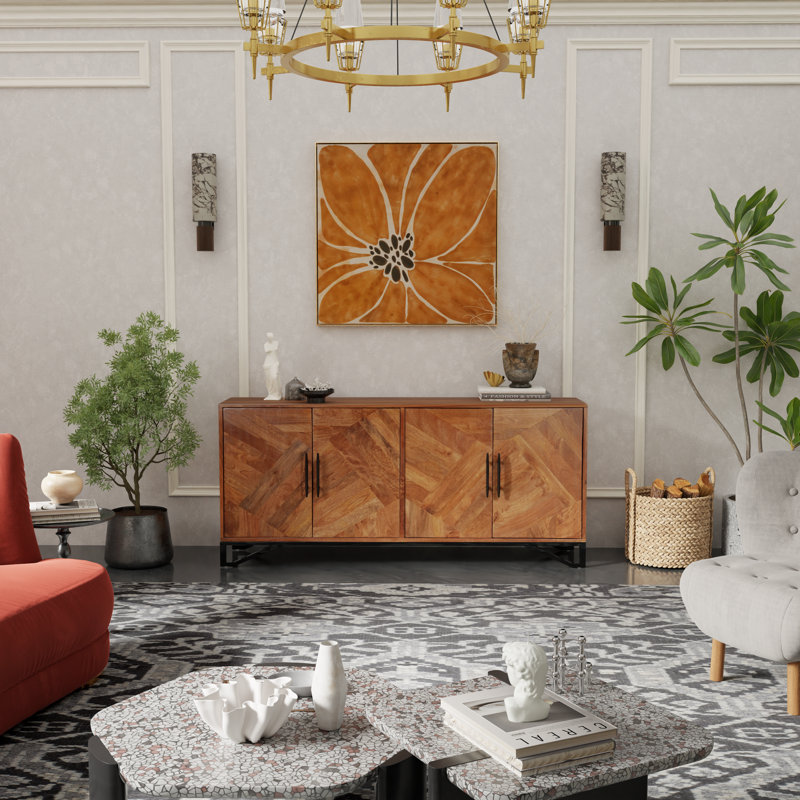 Abdinour 82'' Solid Wood Sideboard