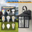 Applique murale d'extérieur en aluminium ETL noir Dusk to Dawn 13 po Dallas-635633283