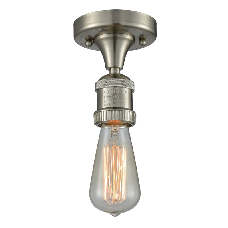 Allaryce Semi Flush Mount, Brushed Satin Nickel, Yes