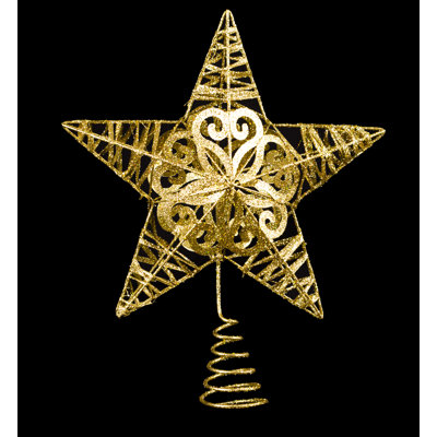 Glittered Star Tree Topper