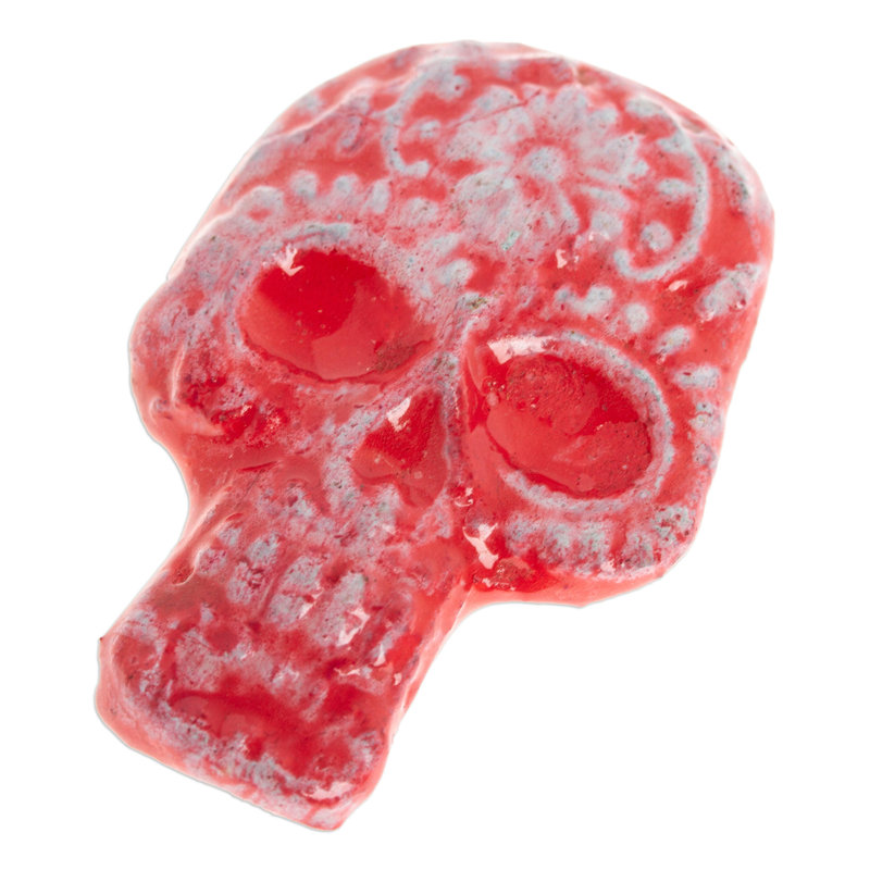 Bungalow Rose Handmade Bright Skull Ceramic Magnet