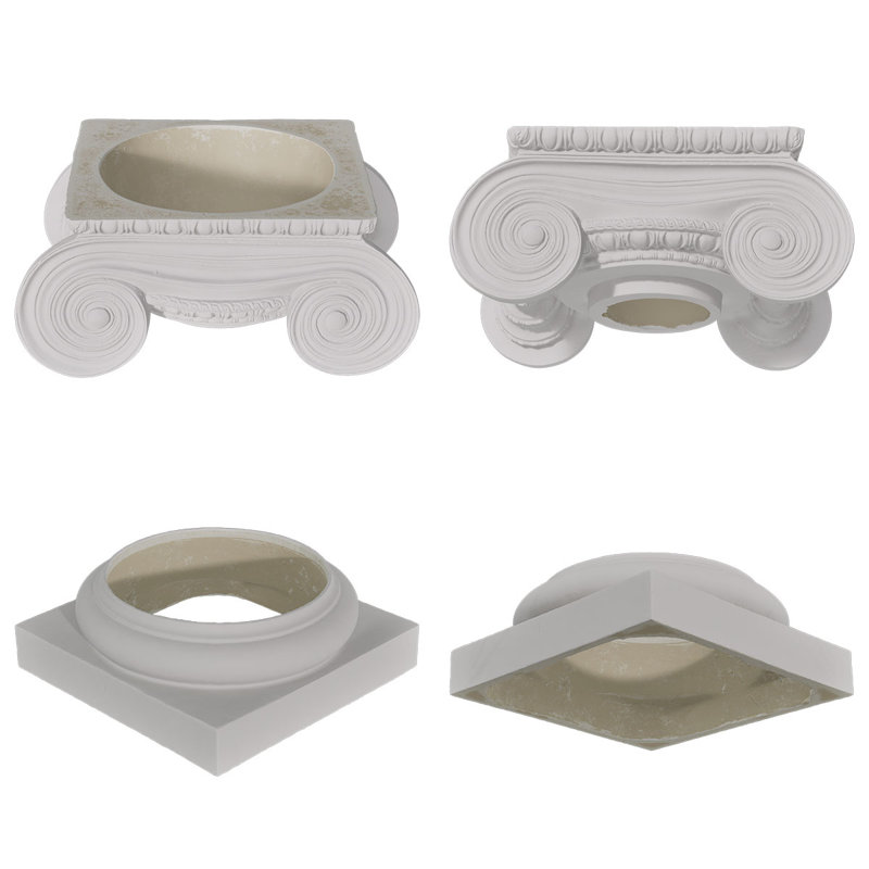 Colonne ronde Endura-Stone, 10 po de diamètre x H 9 pi ,  Plan Type D - Divisé en 1/2 pour pilastres