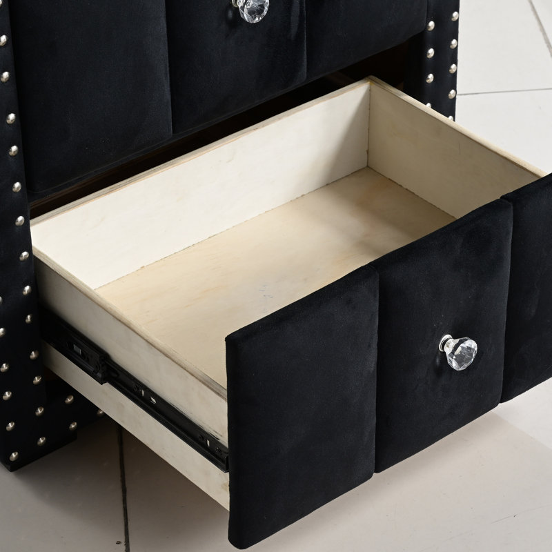 Ozara 2-Drawer Nightstands (Set Of 2), Black