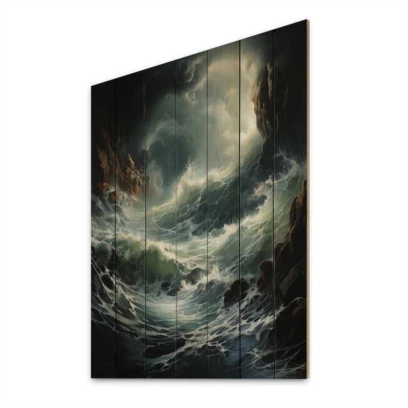Stormy Seas Beauty IV sur bois, H 20 po x l 10 po x P 0,78 po