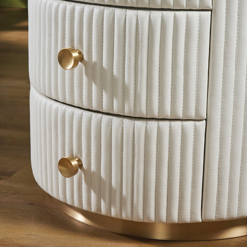 Table d'appoint Stanford, Blanc