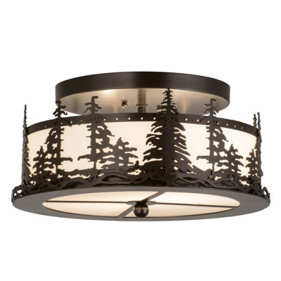 Plafonnier semi-encastré d'extérieur 2 lumières