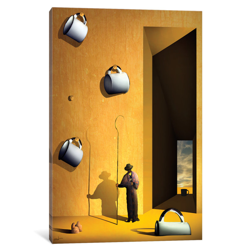 Les tasses du collecteur sur toile tendue, H 18 po x l 26 po x P 1,5 po