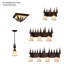 Luminaire de meuble-lavabo de salle de bain rustique en bronze bruni à 3 lumières de 24,75 po Homar, abat-jour en verre ambré, motif d'arbre, à intensité variable, compatible avec DEL, fixation murale au-dessus du miroir-38807818