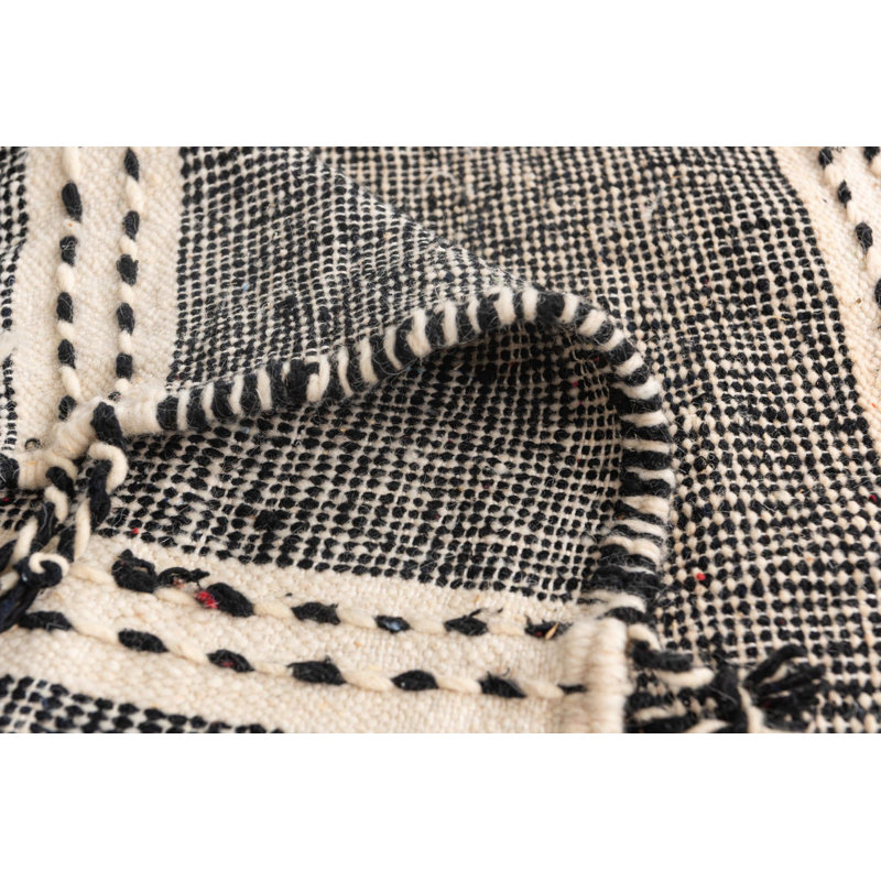 Tapis noir et blanc Odea