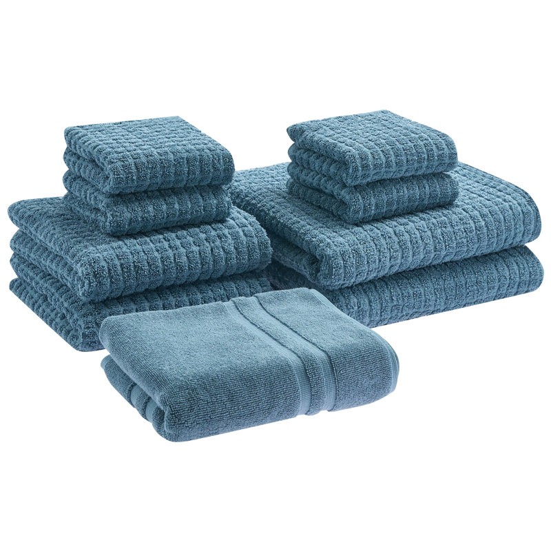 Set of Towels Atai Cotton, Blue, 9  Piece Towel Set
