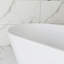 67" Glossy White Acrylic Freestanding Soaking Bathtub