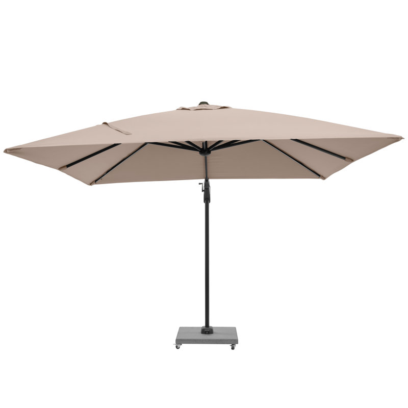 Aariyana 3m LED Lighting Square Parasol, Anthracite, Taupe