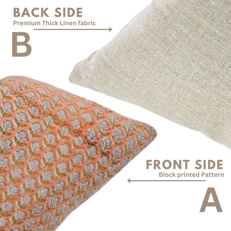 Linen Square Pillow Cover, 14" x 20"