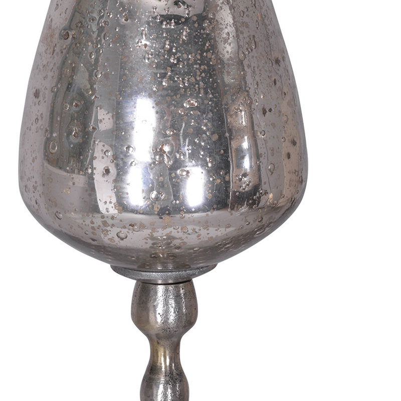 Chandelle en métal, H 28 po x l 6,5 po x P 6,5 po