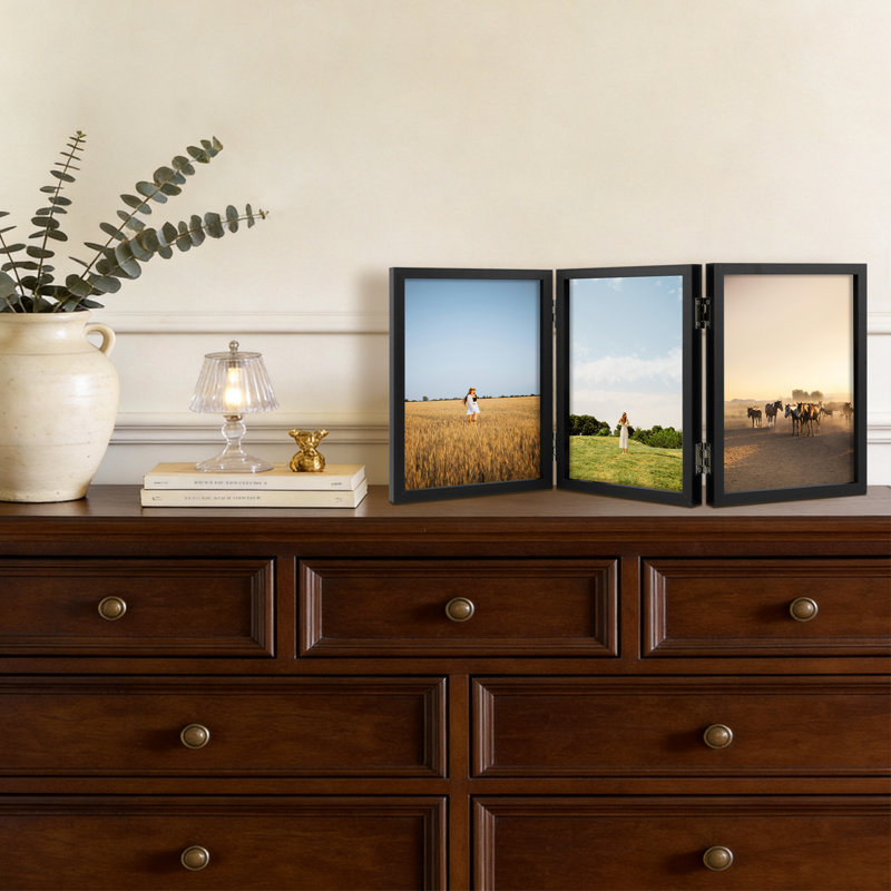 3-Opening 5" x 7" Picture Frame for Desktop