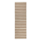Palma 2x3 Hand Woven Performance Stripe Brown Fabric Rug