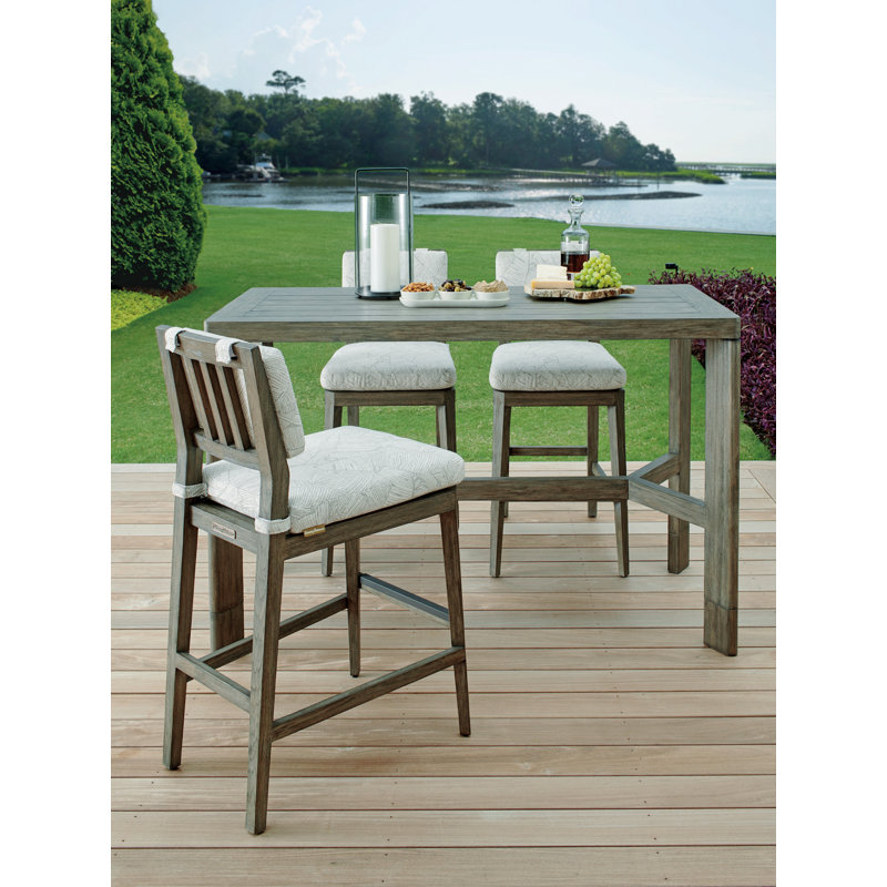 La Jolla Modern Brown Rectangular Cantilevered Bar Table