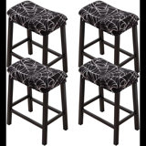 Bar Stool Cover Rectangle Set Of 4 Printed Stretch Counter Height Bar Stools Slipcovers Saddle Stool Slipcover Bench Seat Protector Backless Bar Stools Covers For Kitchen Counter