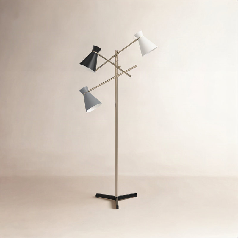 Keane " Tree Floor Lamp, Black/White/Gray