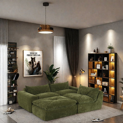 Canapé à assise extra large de 28 po avec coussin épais de 12,6 po Boneless
